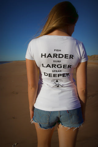 LADIES TEE (FISH HARDER)